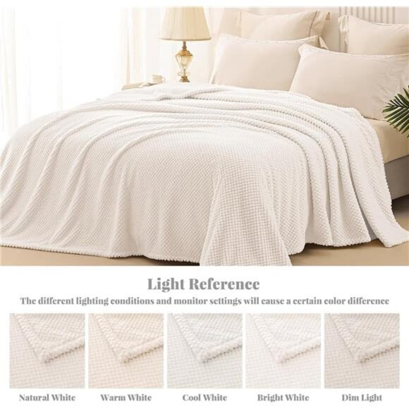 Whale Flotilla Extra Large Fuzzy Fleece Throw Blanket for Couch, 50x70 Inch - Picture 6 of 7